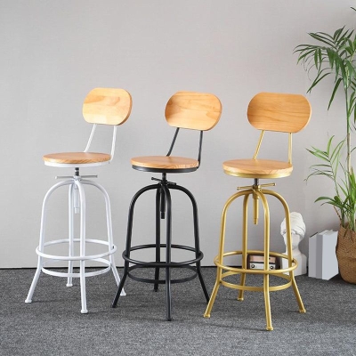 H&ouml;henverstellbarer Barhocker, moderner Barhocker mit Metallbeinen