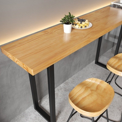 Set da tavolo moderno da pub rettangolare da 1/4/7 pezzi, tavolo da bancone in legno con sgabelli alti