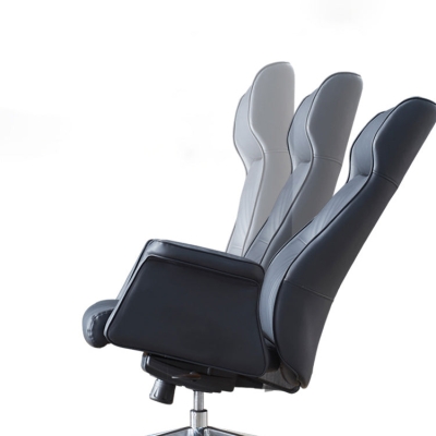 Poltrona direzionale contemporanea larga 24" Poltrona direzionale in pelle nera