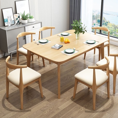Beistell-Esszimmerst&uuml;hle aus Holz mit offener R&uuml;ckenlehne f&uuml;r Zuhause