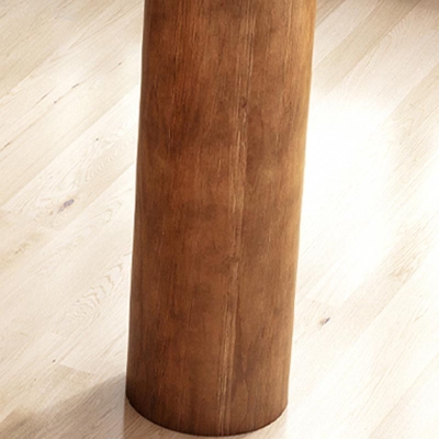 Unregelm&auml;&szlig;ig geformter Bartisch aus Kiefernholz, moderner Bartisch mit doppeltem Sockel