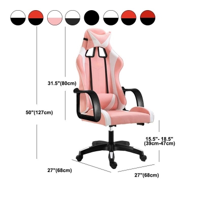 Drehbarer Gaming-Stuhl mit schwarzem Nylonrahmen, moderner Computer-Schreibtischstuhl mit Rollen