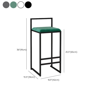 Esszimmerhocker ohne Armlehnen aus Metall, moderne Barhocker mit Kissen
