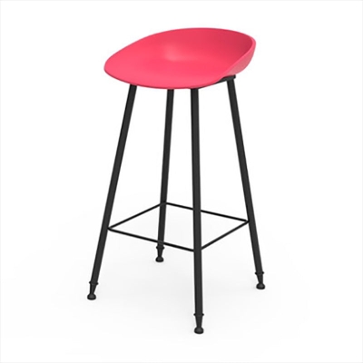 Moderner Thekenhocker mit R&uuml;ckenlehne, Eisen-Caf&eacute;-Barhocker mit Pedal und Acrylsitz