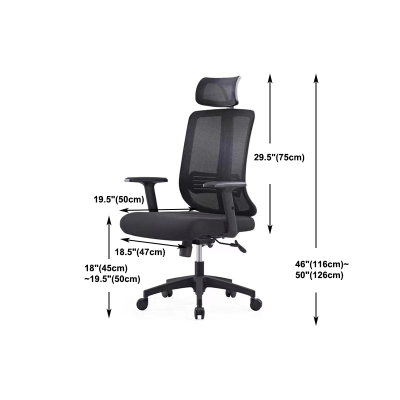 Zeitgen&ouml;ssischer ergonomischer B&uuml;rostuhl mit hoher R&uuml;ckenlehne und verstellbarem Stuhl