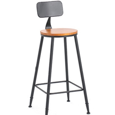 Zeitgen&ouml;ssischer Thekenhocker aus Holz, Wohnzimmer-Barhocker mit Metallbeinen