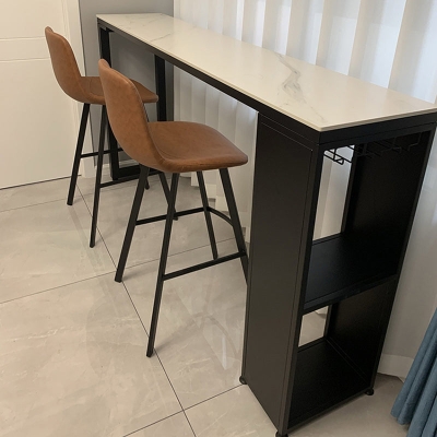1/2/3-teiliges Pub-Ess-Set f&uuml;r den Innenbereich, industrielles Tisch- und Hocker-Set mit Stauraum