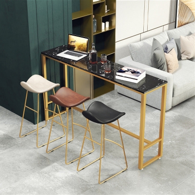 Barhocker aus Kunstleder im Glam-Stil, armloser Barhocker f&uuml;r das Wohnzimmer
