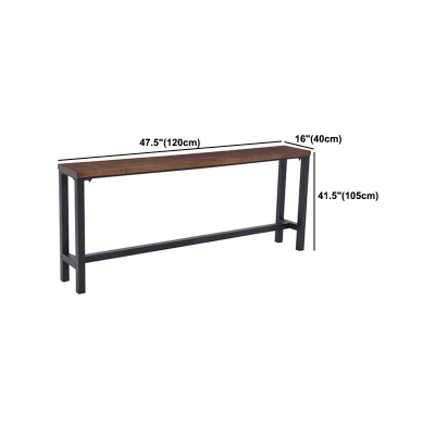 Industrielles Bartisch-Set, 1/7-teilig, rechteckiger Tresentisch aus massivem Holz f&uuml;r den Innenbereich