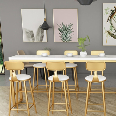 Holz-Thekentisch im Glam-Stil, rechteckiger Thekentisch f&uuml;r Zuhause