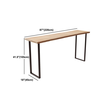Set tavolo da bar moderno rettangolare da 1/4 pezzi Tavolo da bancone in legno con sgabelli senza schienale