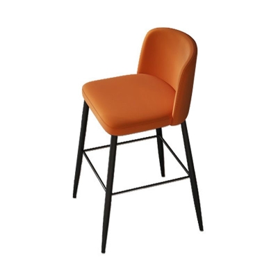 Thekenhocker im Industriestil, gepolsterter Wohnzimmer-Barhocker mit Metallbeinen