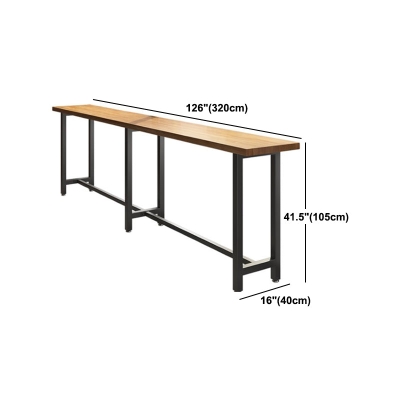 Modernes Bartisch-Set, 1/7-teilig, rechteckiger Thekentisch aus Kiefernholz f&uuml;r Gesch&auml;ft