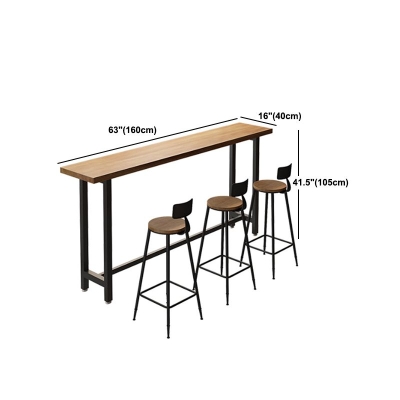Kneipentisch aus massivem Holz, moderner, rechteckiger Bartisch mit Barh&ouml;he f&uuml;r den Innenbereich