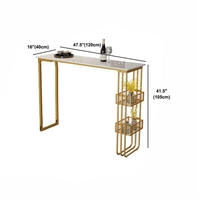 Set tavolo da bar stile glam 1/3 pezzi Tavolo da bancone rettangolare in pietra con sgabelli per bar
