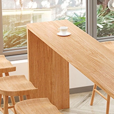 Modernes rechteckiges Bartisch-Set aus massivem Holz, 1/2/5/9-teilig, Thekentisch mit hohen Hockern