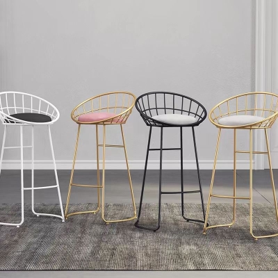Glam Bucket gepolsterte Barhocker mit Fu&szlig;st&uuml;tze, Bar- und Thekenhocker mit niedriger R&uuml;ckenlehne