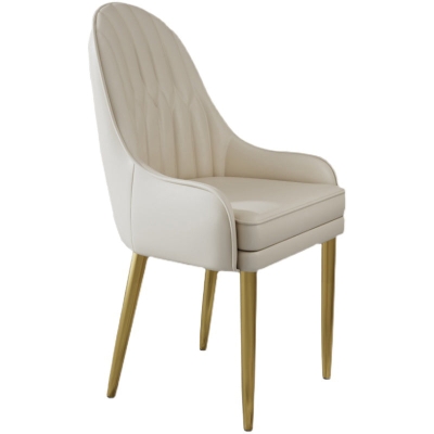 Beistellstuhl aus Leder im Glam-Stil f&uuml;r den Innenbereich, Esszimmerstuhl f&uuml;r das Wohnzimmer