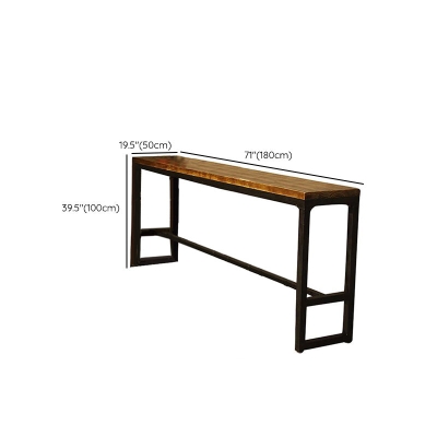 Moderner Bartisch mit schwarzer Basis und 39 Zoll hoher Tischplatte