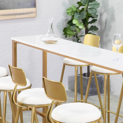 Nordic Glam Stone Barthekentisch, rechteckiger Barthekentisch f&uuml;r die K&uuml;che