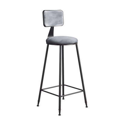 Moderner Barhocker ohne Armlehnen, Barhocker aus Eisen mit Kissen und Pedal