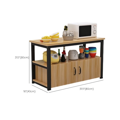 K&uuml;chentisch aus MDF und Stahl mit Aufbewahrungsschr&auml;nken, K&uuml;chenwagen mit schwarz/wei&szlig;er Basis