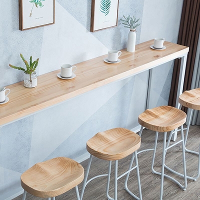 Barhoher Tisch im modernen Stil mit Holzplatte, Bistro-Pub-Tisch