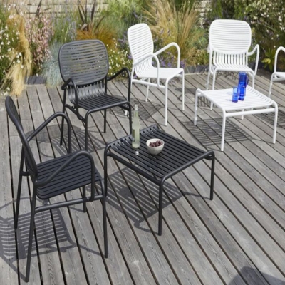 1/2/4-teiliges modernes Bar-Set aus mattiertem Metall, Barhocker und Tisch-Set