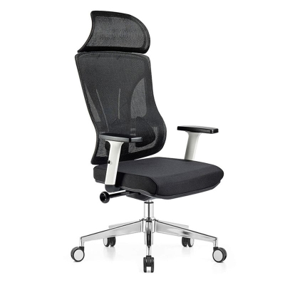 Sedia da ufficio con braccioli regolabili Sedia da scrivania in microfibra con schienale alto Traspirante AirGrid ergonomica