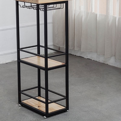 Moderner, rechteckiger Bartisch aus Kiefernholz, verstaubarer Tisch f&uuml;r das Wohnzimmer