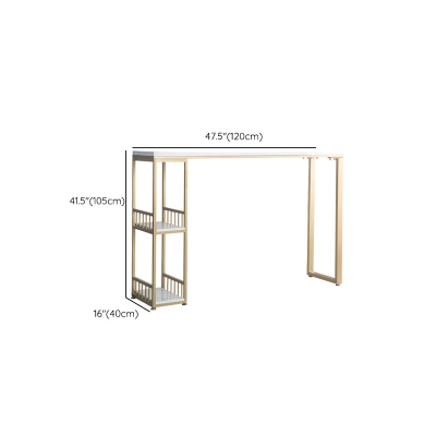 Glamour-Bartisch mit Massivholzplatte, Bistro-Pub-Tisch mit 2 Ablagen