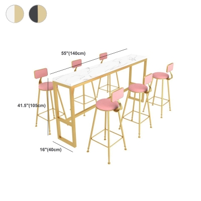 Glam Pub Table, Barh&ouml;he, rechteckiger Bartisch f&uuml;r kleine Pl&auml;tze