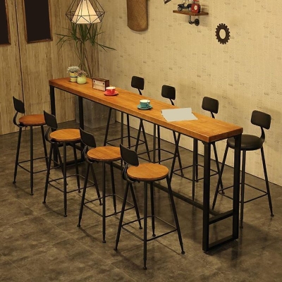 Industrielle Barhocker mit R&uuml;ckenlehne, Metall-Barhocker mit Metallbeinen