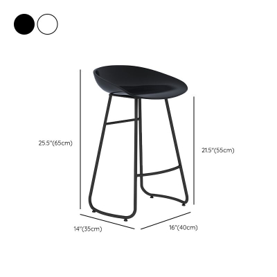 Barhocker aus Metall im modernen Stil, Kunststoff-Thekenhocker mit niedriger R&uuml;ckenlehne f&uuml;r das Restaurant