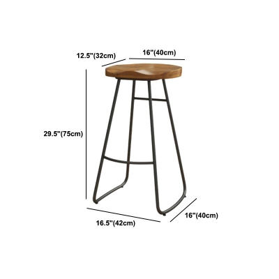 Sgabello da bar moderno in legno massello per ristorante, con pedale