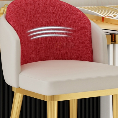 30,34'' Glamour-Barhocker aus Leder mit mattem Finish, gepolsterter Restauranthocker