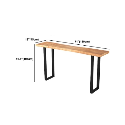 Rechteckiges Bartisch-Set aus massivem Holz, 1/5/9-teilig, Thekentisch mit r&uuml;ckenfreien Hockern