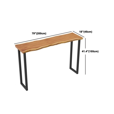 Industrielles Bartisch-Set aus massivem Holz, 1/2/3/7-teilig, Thekentisch mit r&uuml;ckenfreien Hockern