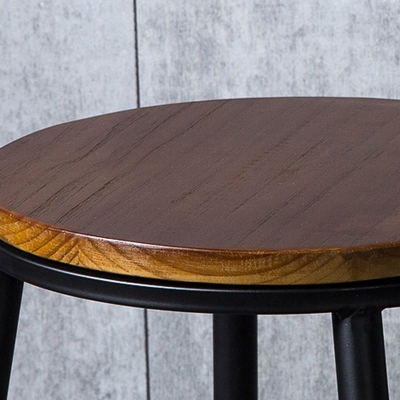 Zeitgen&ouml;ssische Esszimmerhocker aus massivem Holz, armlose Barhocker mit Metallgestell