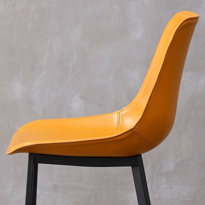 Barhocker aus Leder, moderner Barhocker mit R&uuml;ckenlehne f&uuml;r das Esszimmer