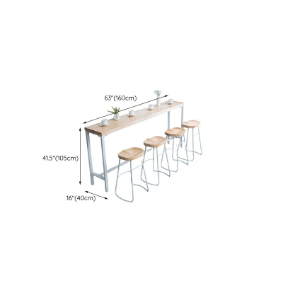 Bartisch aus nat&uuml;rlichem Massivholz, moderner Esstisch f&uuml;r K&uuml;che und Wohnzimmer
