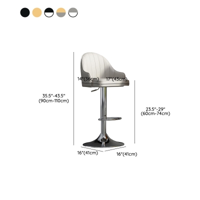 Glam Dining Stools h&ouml;henverstellbare Barhocker mit Metallgestell