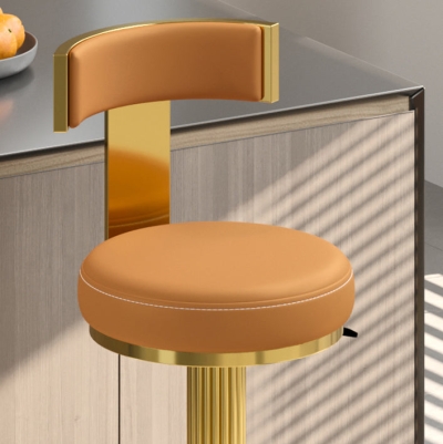 Glam Gold Legs Barhocker Wohnzimmer gepolsterter Drehhocker