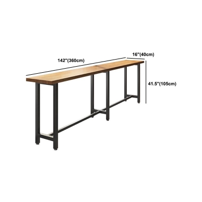 Modernes 1/7-teiliges Bartisch-Set, rechteckiger Holz-Thekentisch mit f&uuml;r Milchtee-Shop