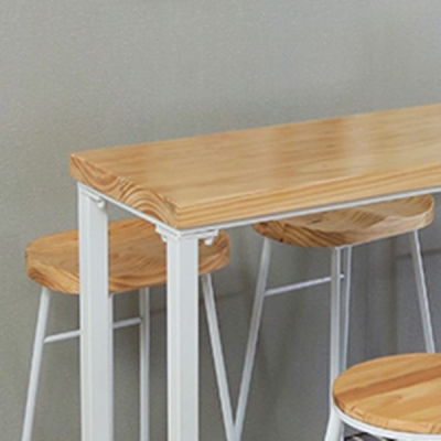1/5/9-teiliges industrielles rechteckiges Stehtisch-Set aus Holz, Tresentisch mit hohen Hockern