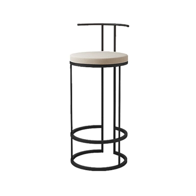 Zeitgen&ouml;ssischer gepolsterter Thekenhocker, barhoher Barhocker mit Metallgestell