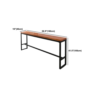 Industrielles 1/7-teiliges Bartisch-Set, rechteckiger Holz-Thekentisch mit hohen Hockern