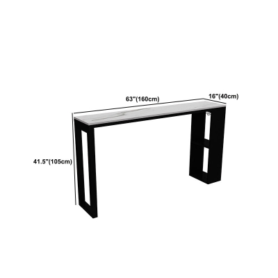 Moderner Bartisch, rechteckiger Bar-Esstisch aus Kunstmarmor