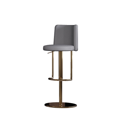 Hebbarer Barhocker im industriellen Stil, PU-Leder, Barhocker mit Metallbeinen f&uuml;r Zuhause