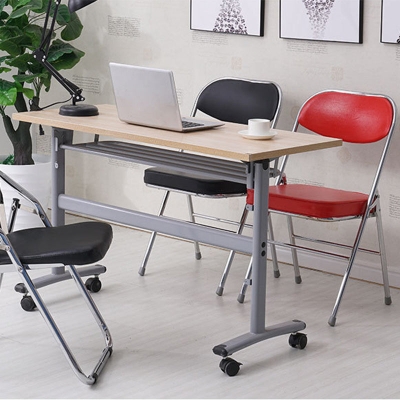 Moderner gepolsterter B&uuml;rostuhl ohne Armlehnen, B&uuml;rostuhl aus Leder mit niedriger R&uuml;ckenlehne